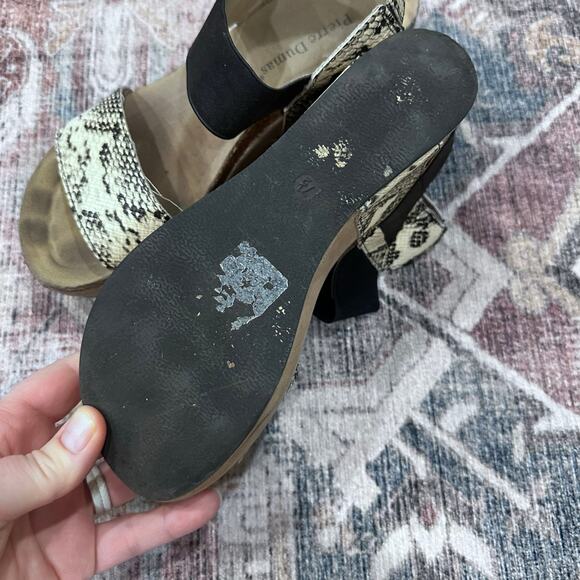 Pierre Dumas Hester 1 Womens Black Off-White Snake Print - Picture 6 of 8